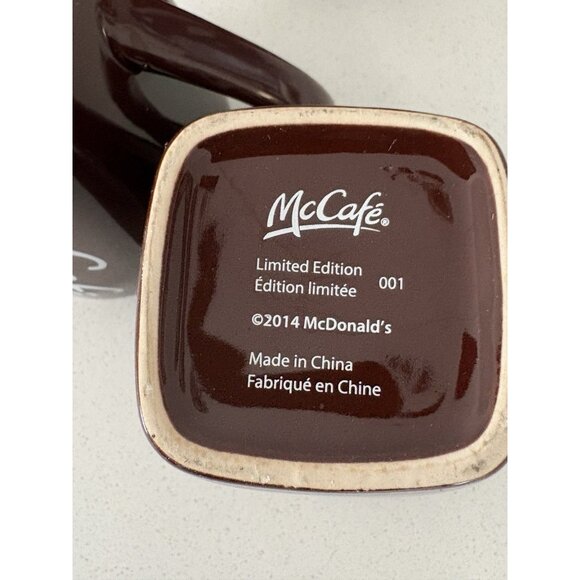 Lot of 4 McDonald’s Limited Edition 001 Brown McCafe 2014 Coffee Mugs Cups - Picture 12 of 13